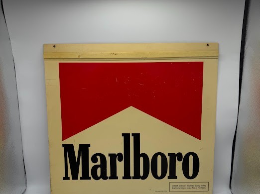 Vintage Marlboro Cigarette Sign Tobacco Sign 1991 vintage red and white 1990s er