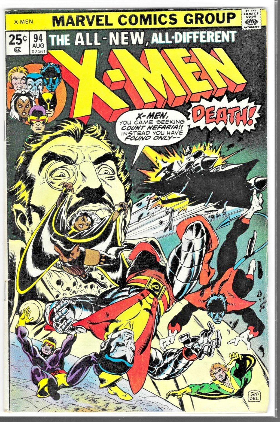 UNCANNY X-MEN #94 Claremont Wein Cockrum Kane key MARVEL VINTAGE 1975 VG/VG+ UNCANNY X-MEN #94 Claremont Wein Cockrum Kane key MARVEL VINTAGE 1975 VG/VG+