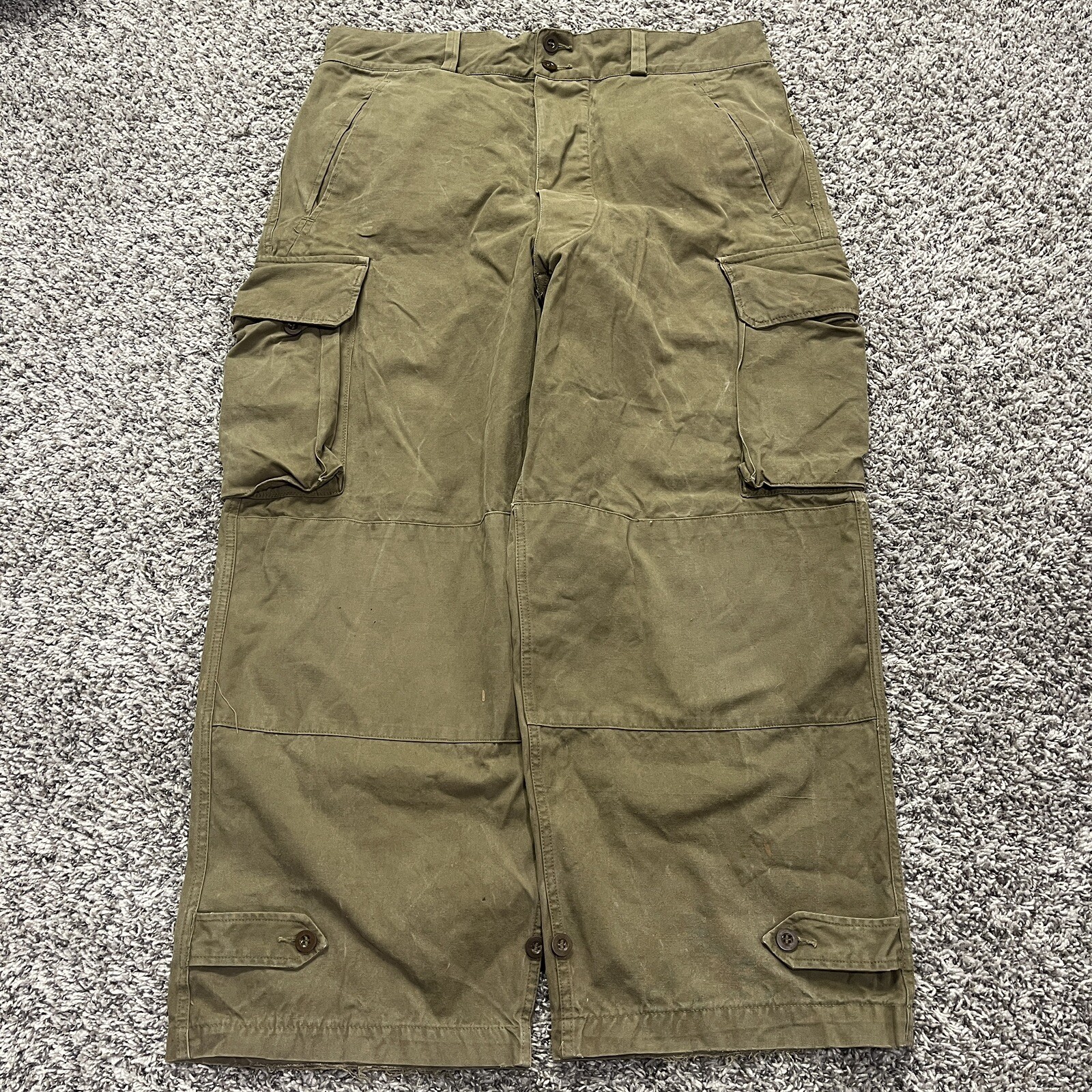Vtg 1955 Rare Sz MEN 36x27 French MILITARY M47 FIELD Stenciled GREEN HBT Pants Vtg 1955 Rare Sz MEN 36x27 French MILITARY M47 FIELD Stenciled GREEN HBT Pants