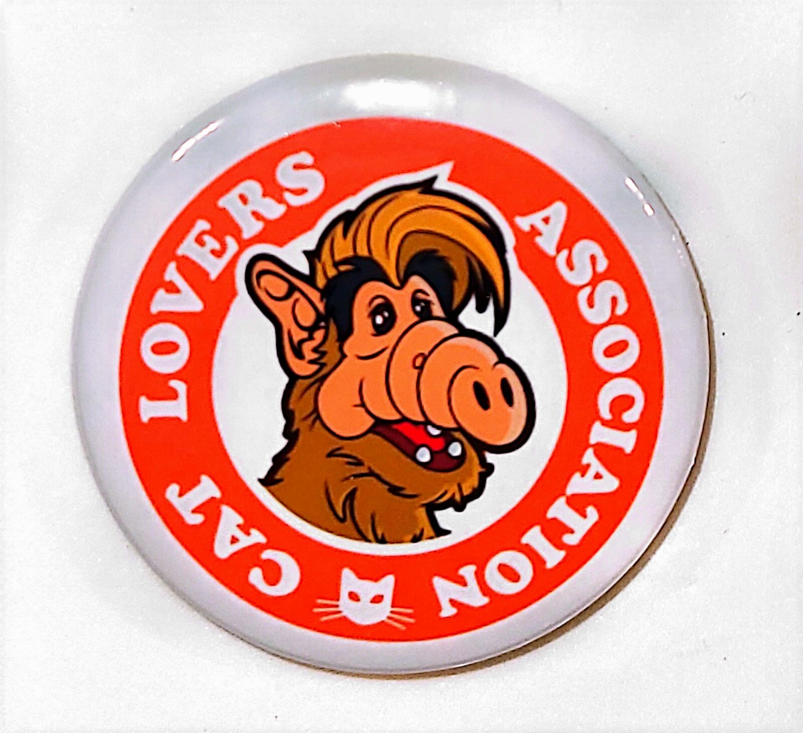 ALF Cat Lovers Association Backpack Lapel Button Pin 