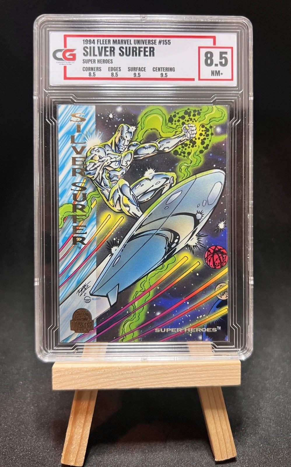 Fleer 1994 Marvel Universe - Silver Surfer #155 SGC 8.5 Non-Sport Card Fleer 1994 Marvel Universe - Silver Surfer #155 SGC 8.5 Non-Sport Card