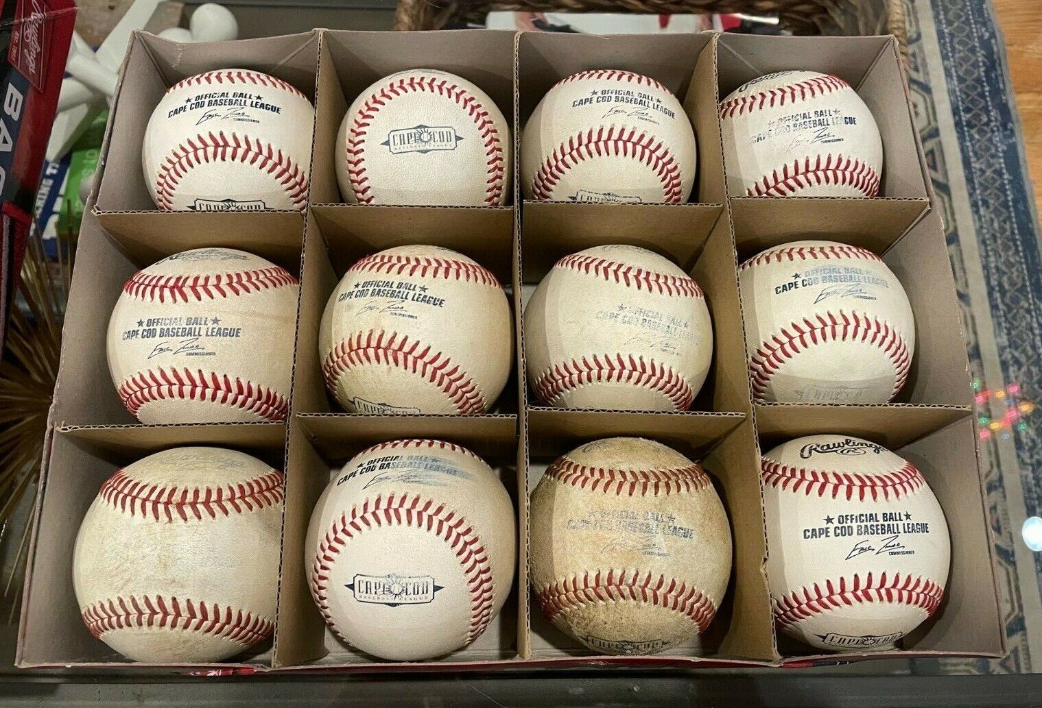 One Dozen 2021 Cape Cod Baseball League Game Used Rawlings Baseballs 
