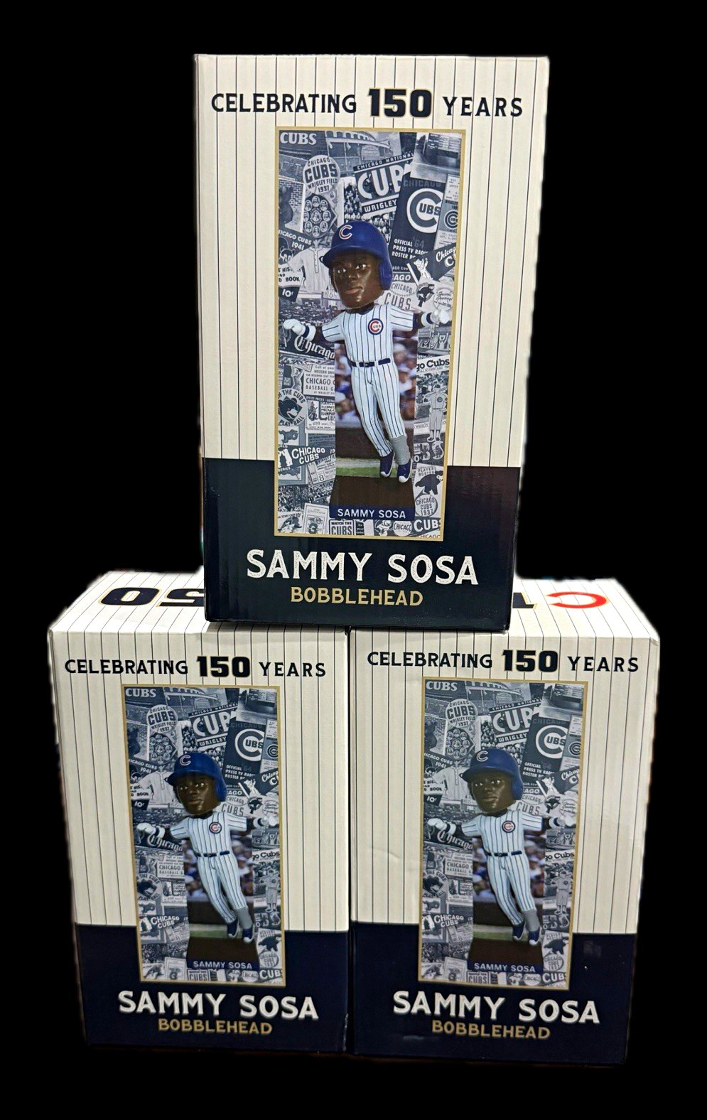 Chicago Cubs Sammy Sosa Bobblehead Celebrating 150 Years MLB Baseball Chicago Cubs Sammy Sosa Bobblehead Celebrating 150 Years MLB Baseball