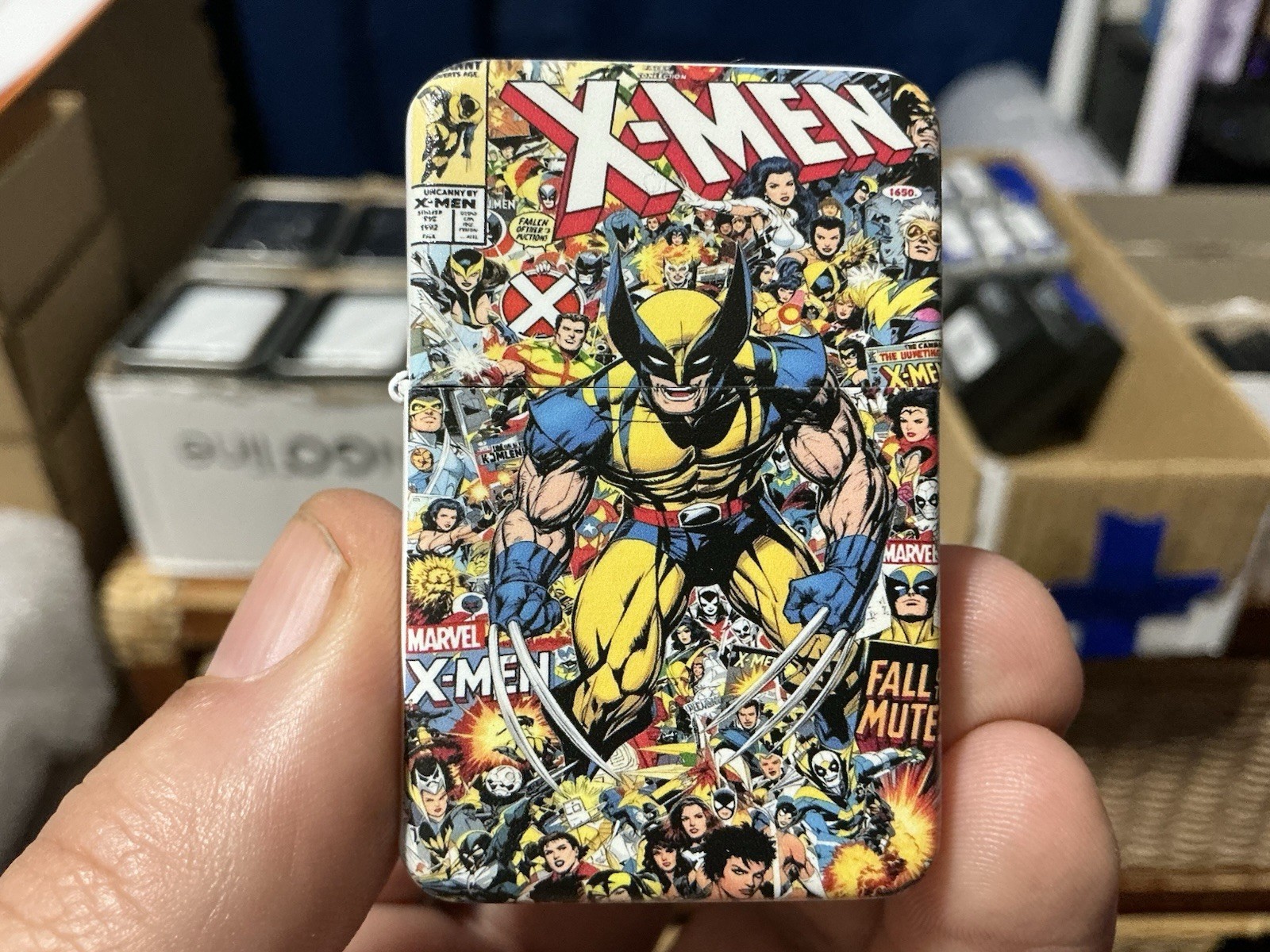 Marvel X-Men Wolverine Fall of the Mutants Comic Cover Collectible Lighter Marvel X-Men Wolverine Fall of the Mutants Comic Cover Collectible Lighter