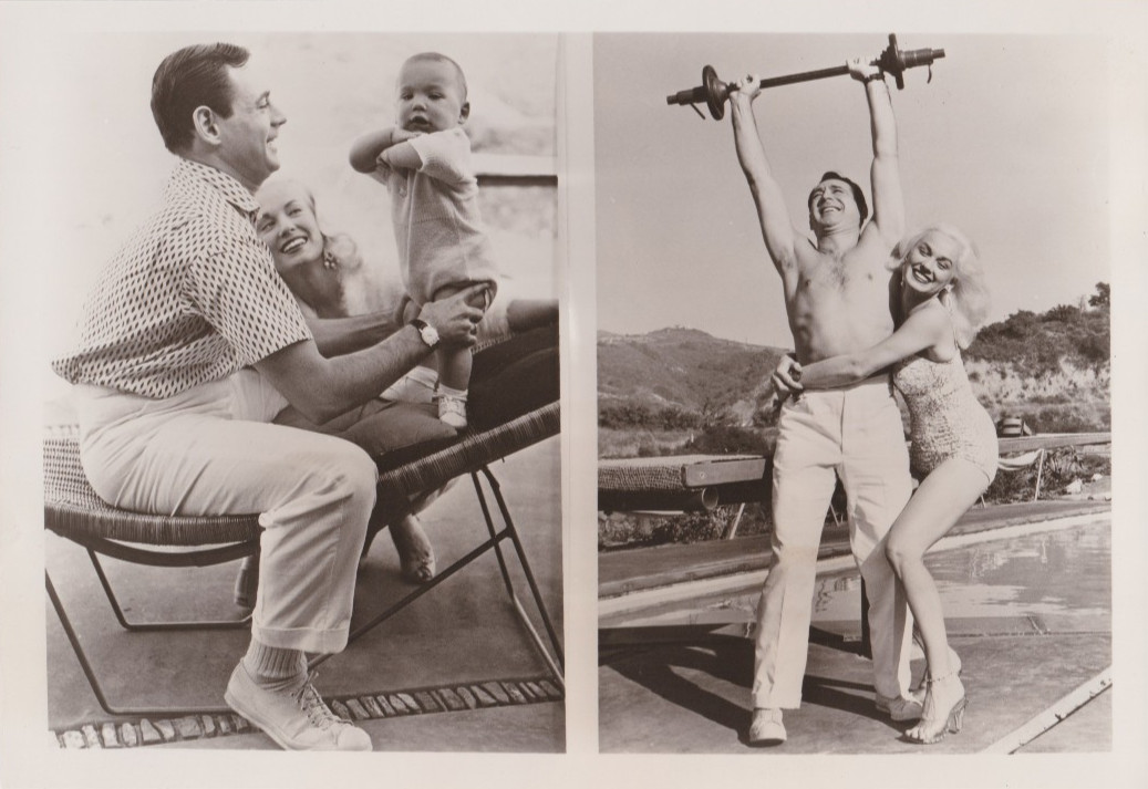 1956 Press Photo Actress Mamie Van Doren with her Husband Ray and Son Perry