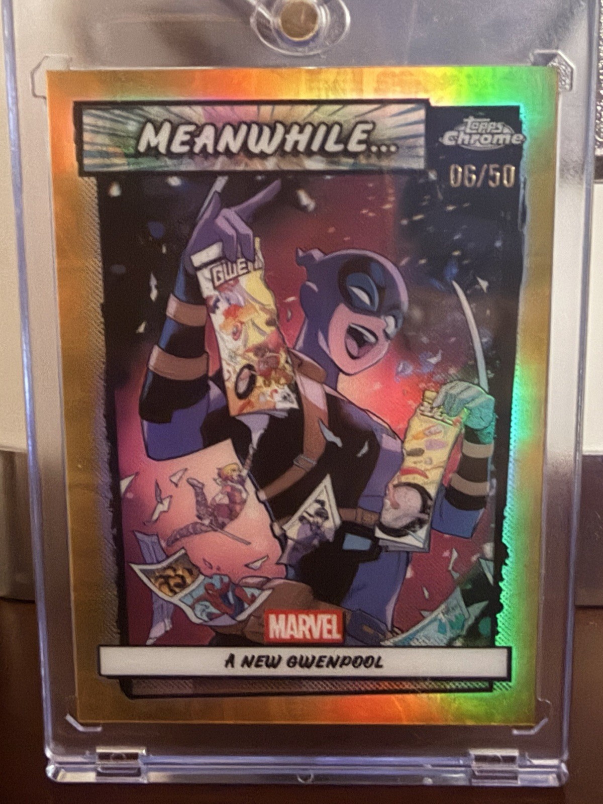 2026 Topps Chrome Marvel Meanwhile... A New Gwenpool MW-05 True Gold #/50 2026 Topps Chrome Marvel Meanwhile... A New Gwenpool MW-05 True Gold #/50