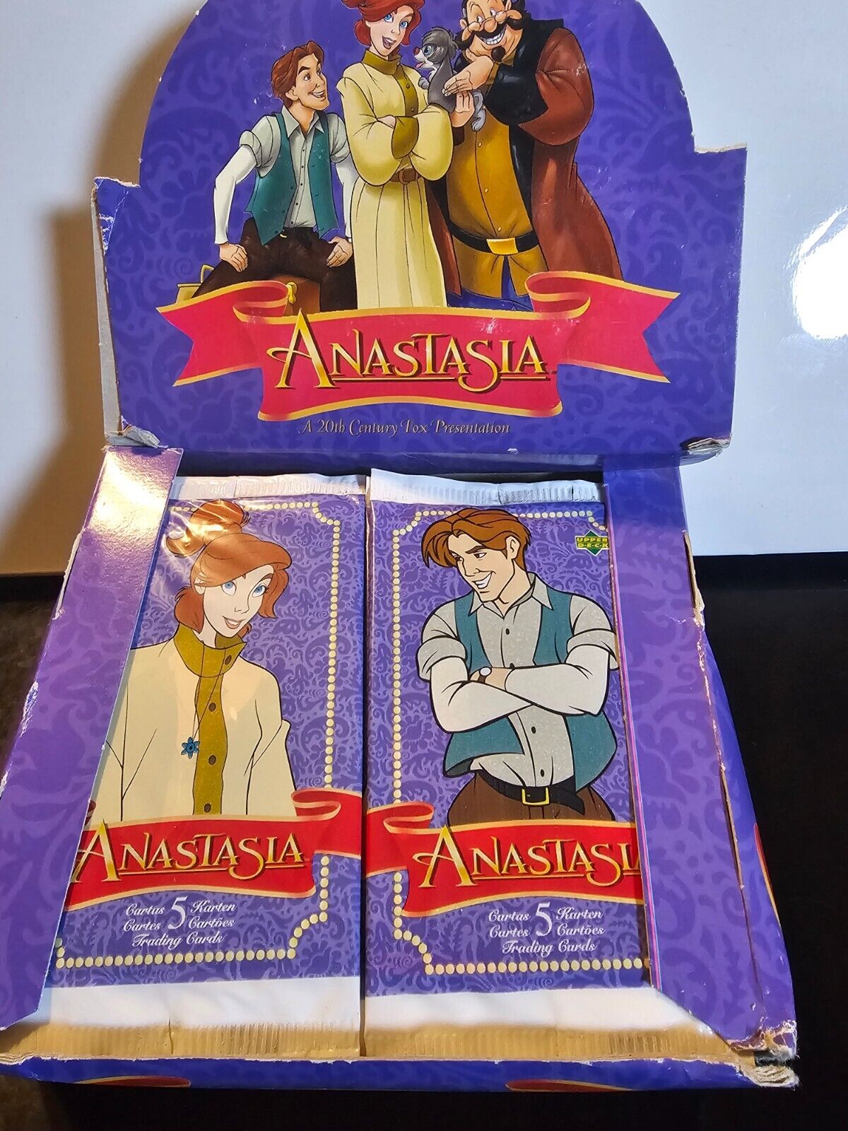 1998 Upper Deck Anastasia Movie Trading Card Box 36 Packs Sealed