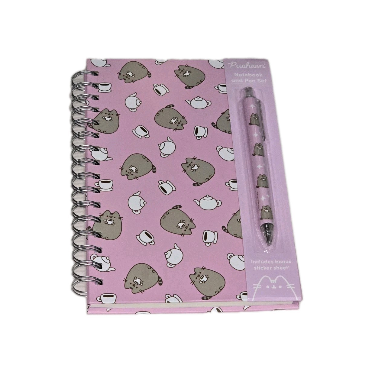 Pusheen Tea Time Spiral Notebook & Pen Set With Free Sticker Sheet Brand New Pusheen Tea Time Spiral Notebook & Pen Set With Free Sticker Sheet Brand New