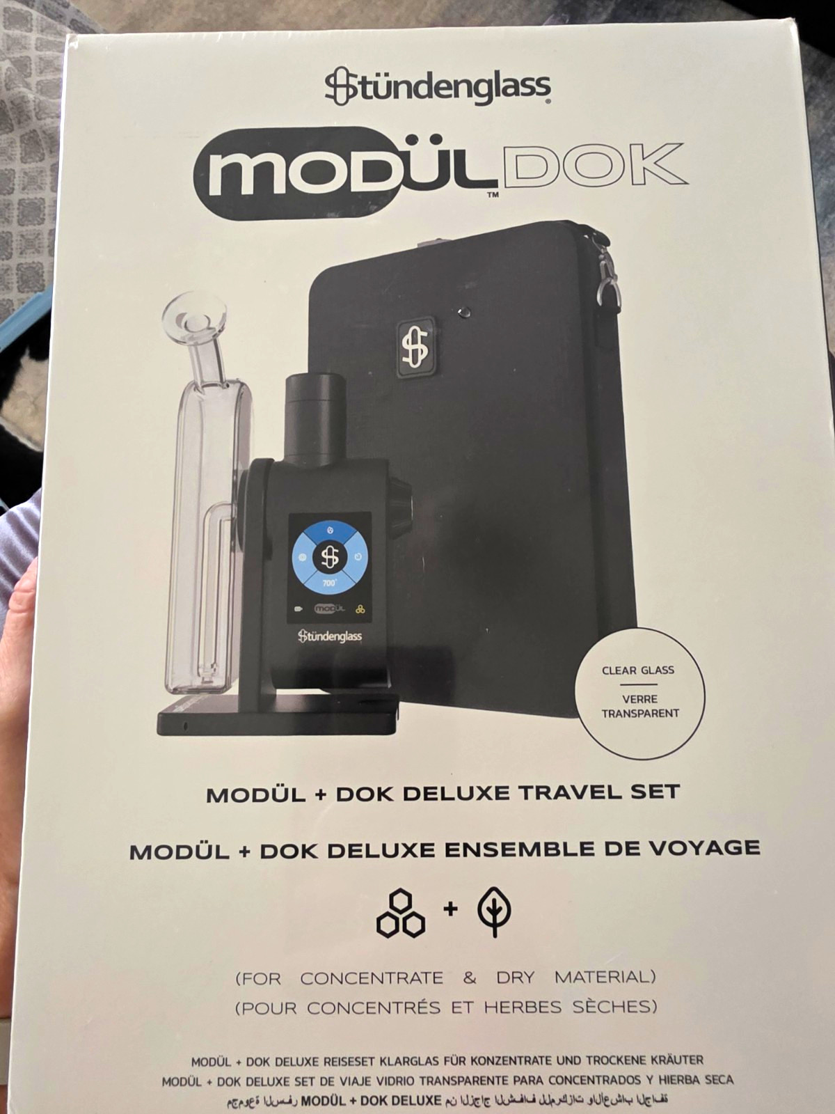 Stündenglass Modül + DOK Deluxe Travel Set, Black/Clear Glass BRAND NEW UNOPENED Stündenglass Modül + DOK Deluxe Travel Set, Black/Clear Glass BRAND NEW UNOPENED