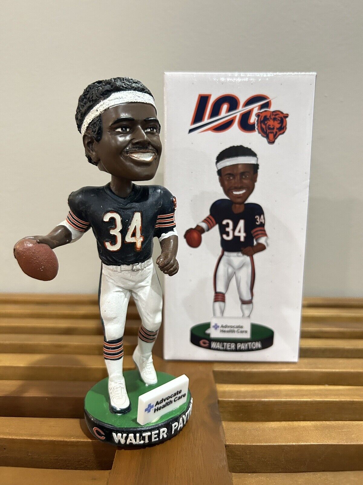 Walter Payton Advocate Health Care Chicago bears HOF Bobblehead Giveaway READ