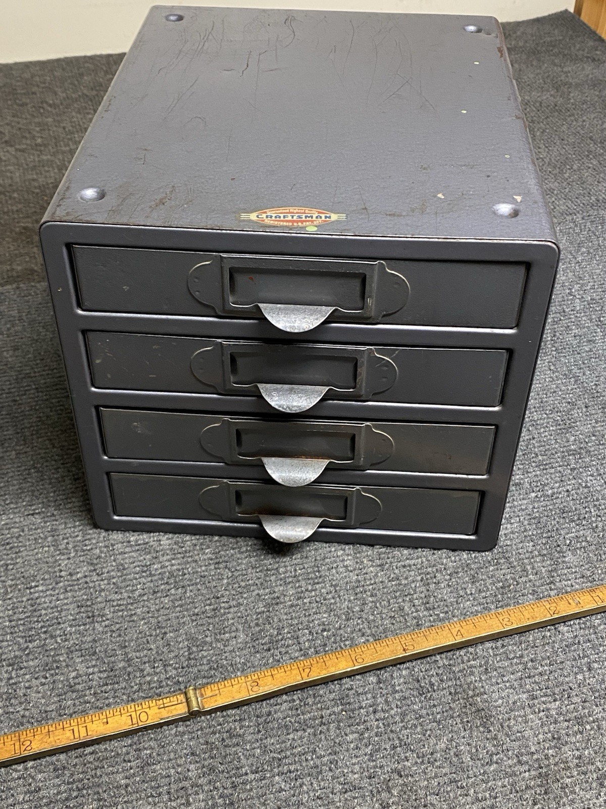 Vintage 1950”s Craftsman 4 Drawer Small Parts Cabinet Organizer 8”x 8” X 10” USA Vintage 1950”s Craftsman 4 Drawer Small Parts Cabinet Organizer 8”x 8” X 10” USA