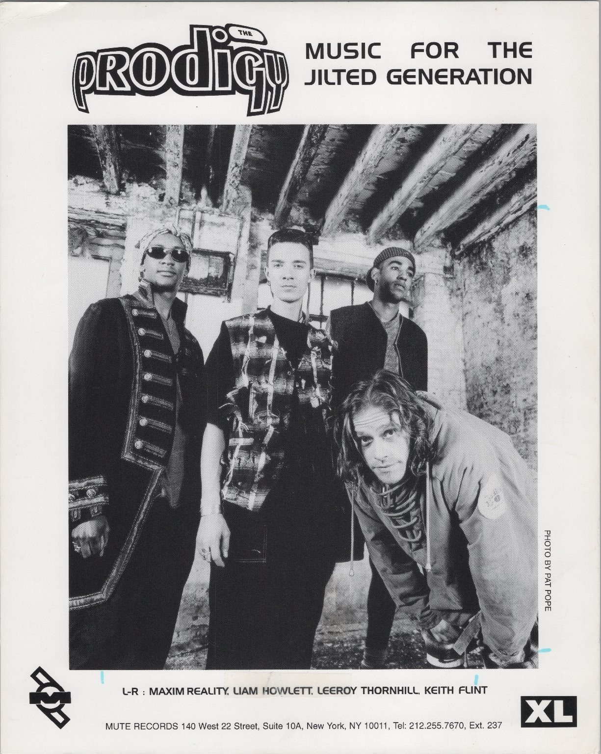 The Prodigy 1994 Press Photo Music for the Jilted Generation Keith Flint Pat The Prodigy 1994 Press Photo Music for the Jilted Generation Keith Flint Pat