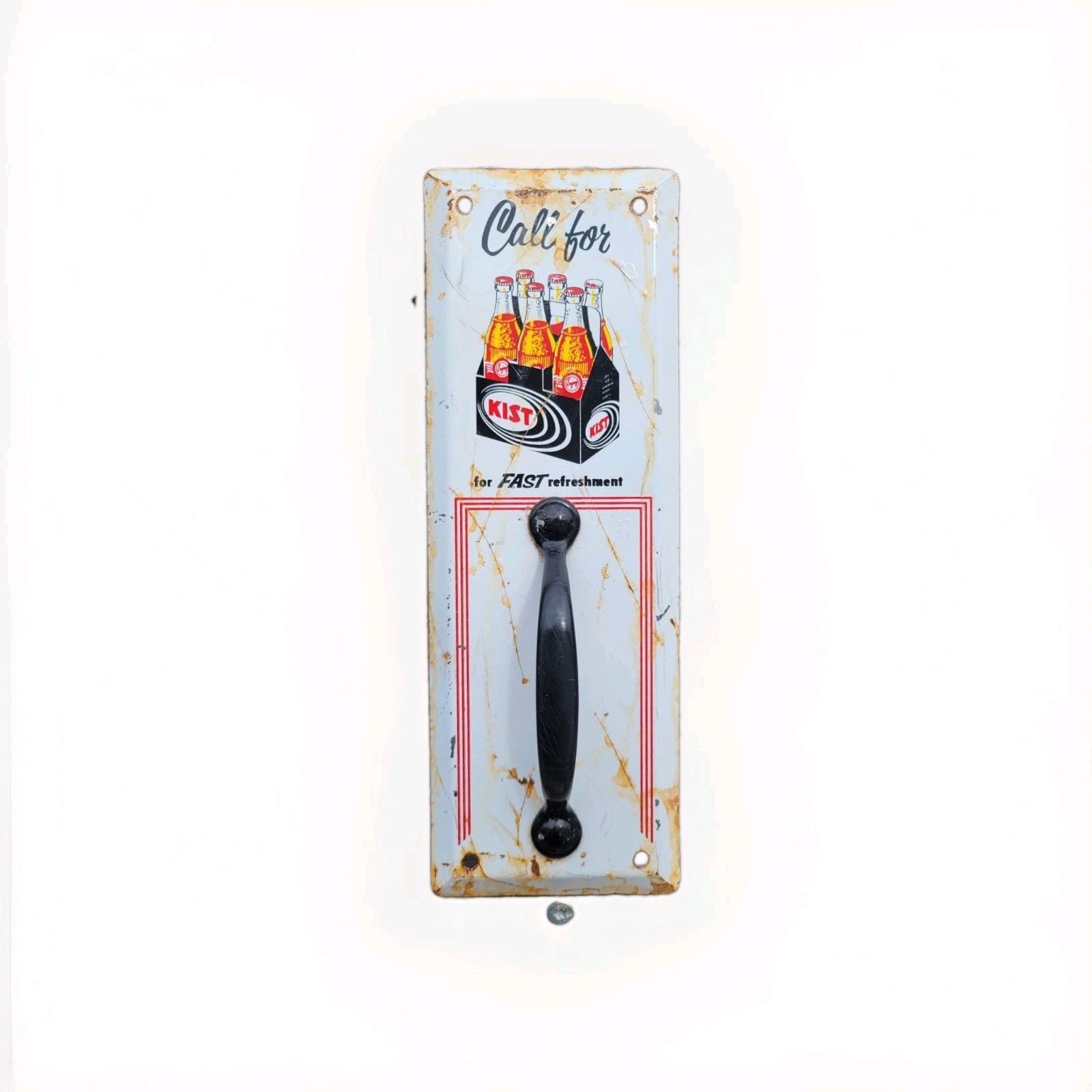 VINTAGE KIST SIGN GENERAL STORE OLD SODA DOOR HANDLE PULL COLA BEVERAGE DRINK