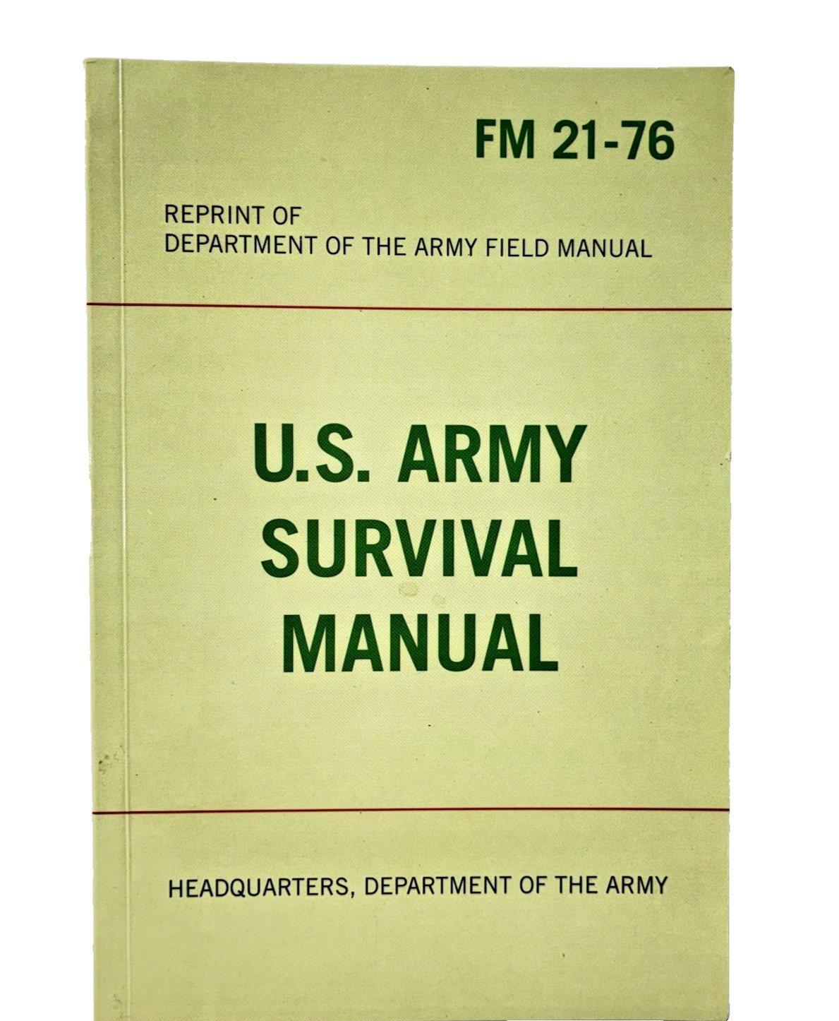 U.S. Army Survival Manual FM 21-76 Paperback 2012 Unread U.S. Army Survival Manual FM 21-76 Paperback 2012 Unread