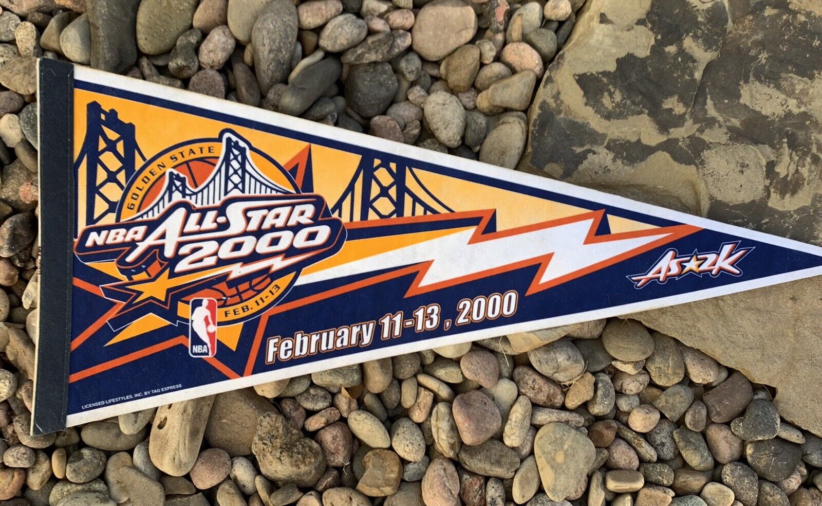 NBA 2000 All Star Game Pennant. Golden State Warriors. Rare