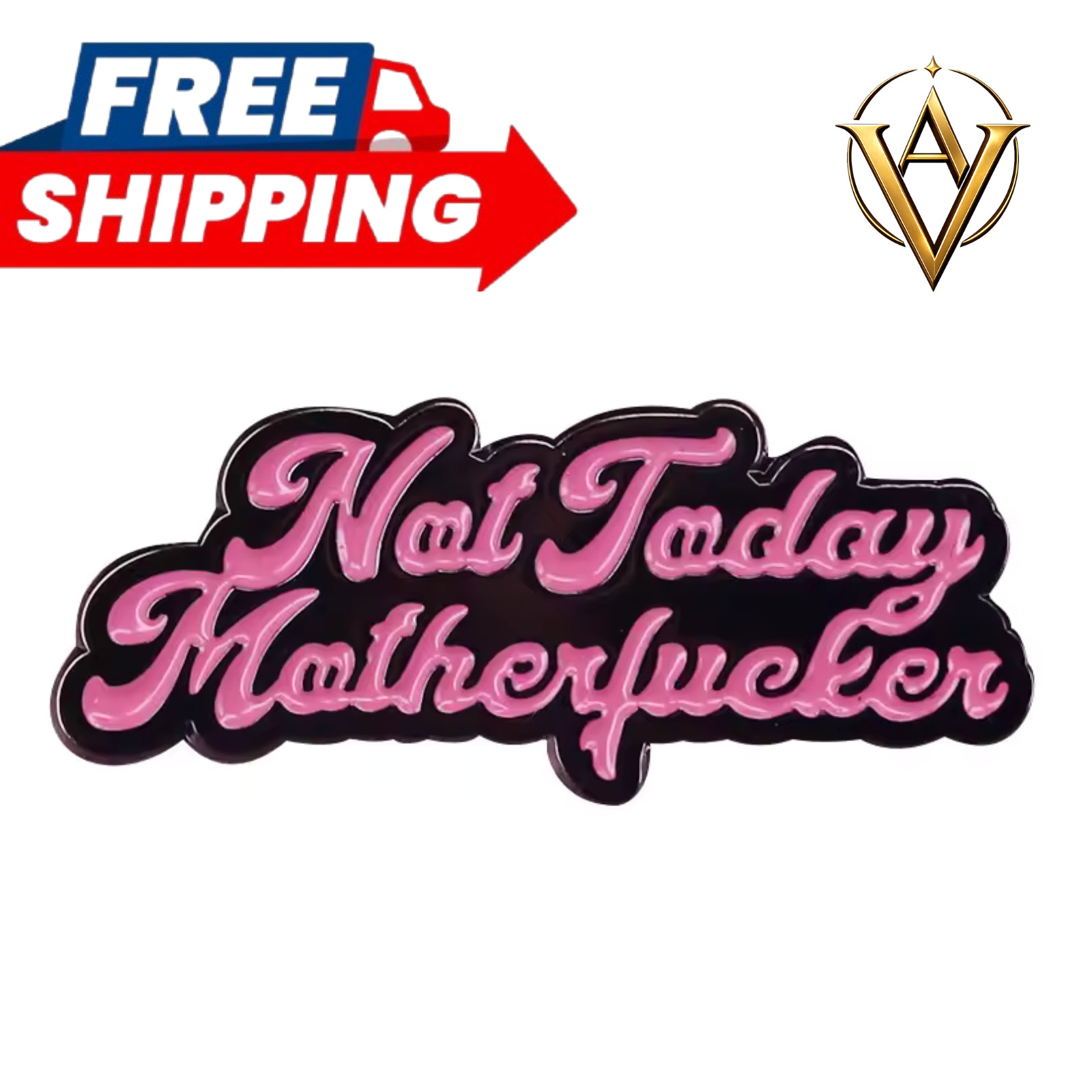 Not Today MF Enamel Pin Funny Pink Lapel Badge Collectible Gift Not Today MF Enamel Pin Funny Pink Lapel Badge Collectible Gift