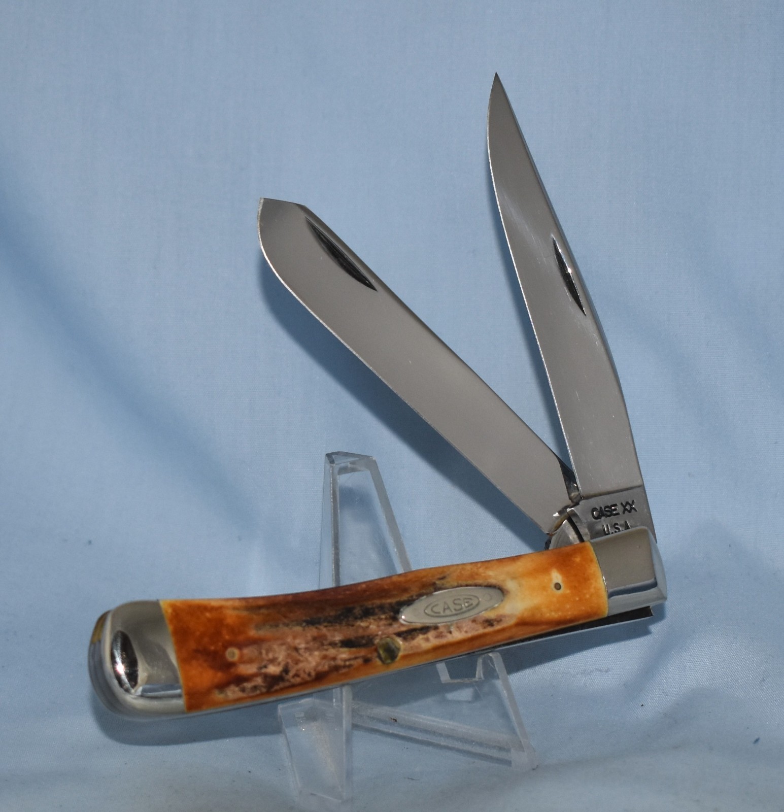 RARE VINTAGE CASE XX STAG LARGE TRAPPER KNIFE 5254 1970 10 DOT \ RARE VINTAGE CASE XX STAG LARGE TRAPPER KNIFE 5254 1970 10 DOT \