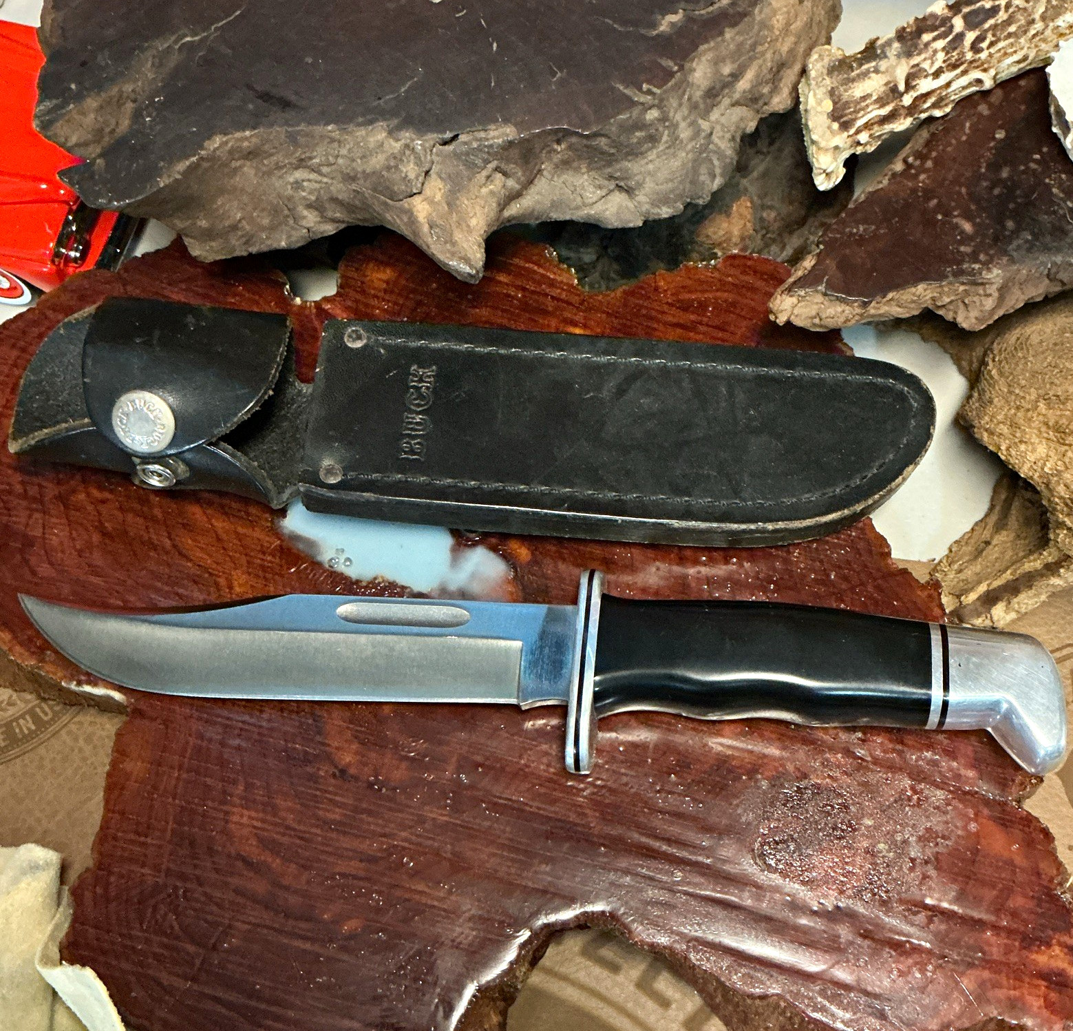 Buck Fixed Blade 119 X Hunting Knife Stainless Clip Point Full Tang w/Sheath Buck Fixed Blade 119 X Hunting Knife Stainless Clip Point Full Tang w/Sheath