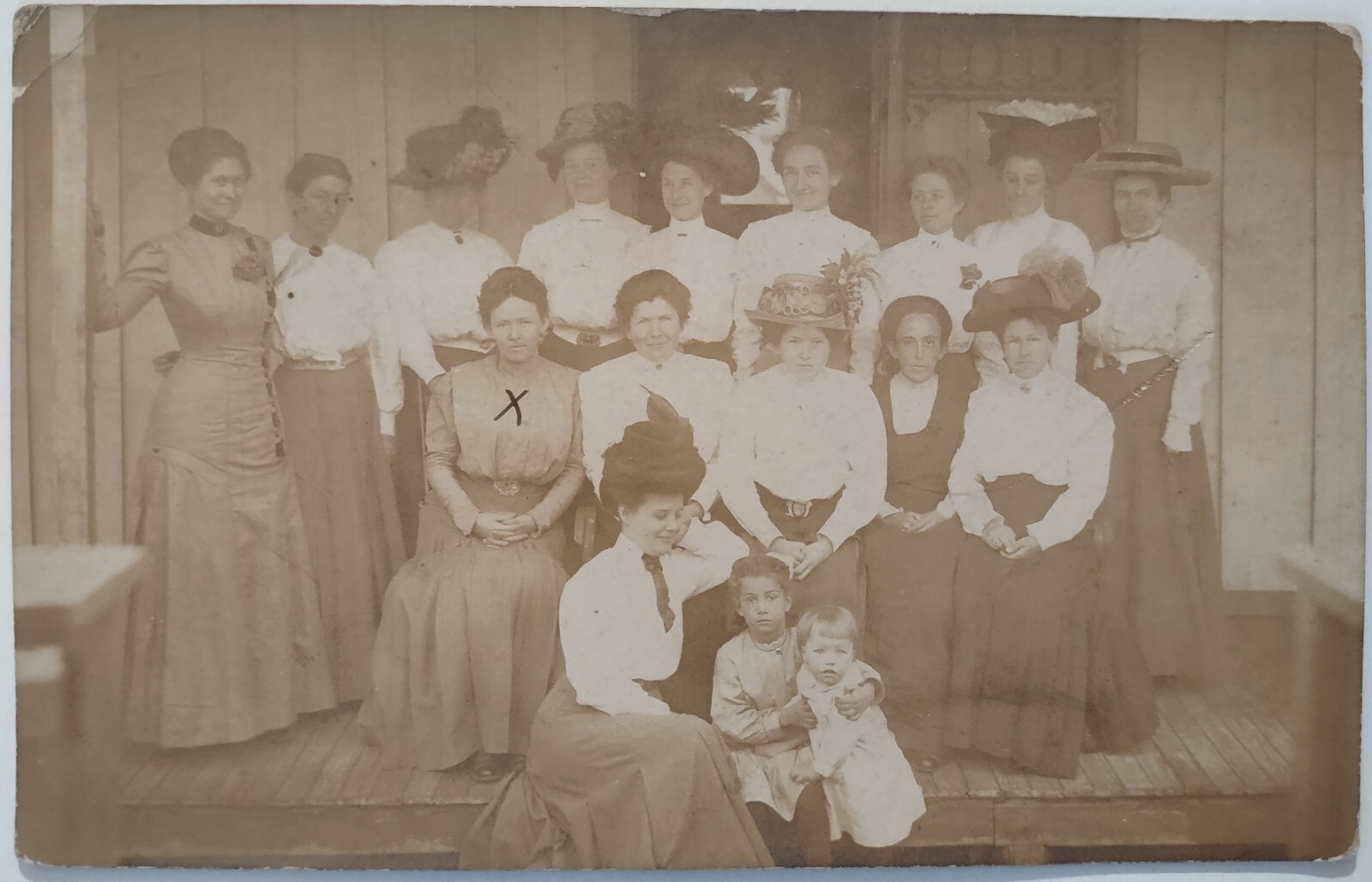 Vintage RPPC Real Photo Group Women Postcard Antique Dresses Hats Vintage RPPC Real Photo Group Women Postcard Antique Dresses Hats