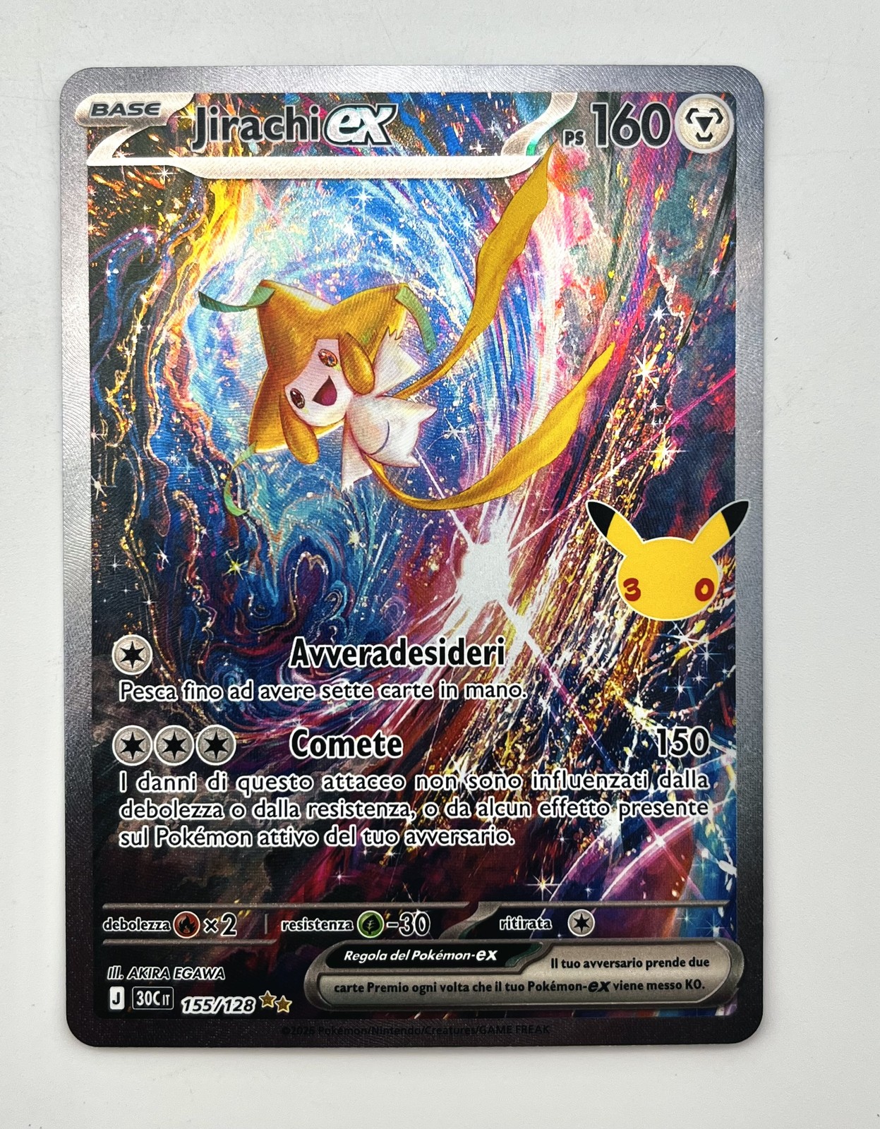 Pokemon Card Jirachi EX Alternative Art (IT) | 30th Anniversary 155/128 Pokemon Card Jirachi EX Alternative Art (IT) | 30th Anniversary 155/128