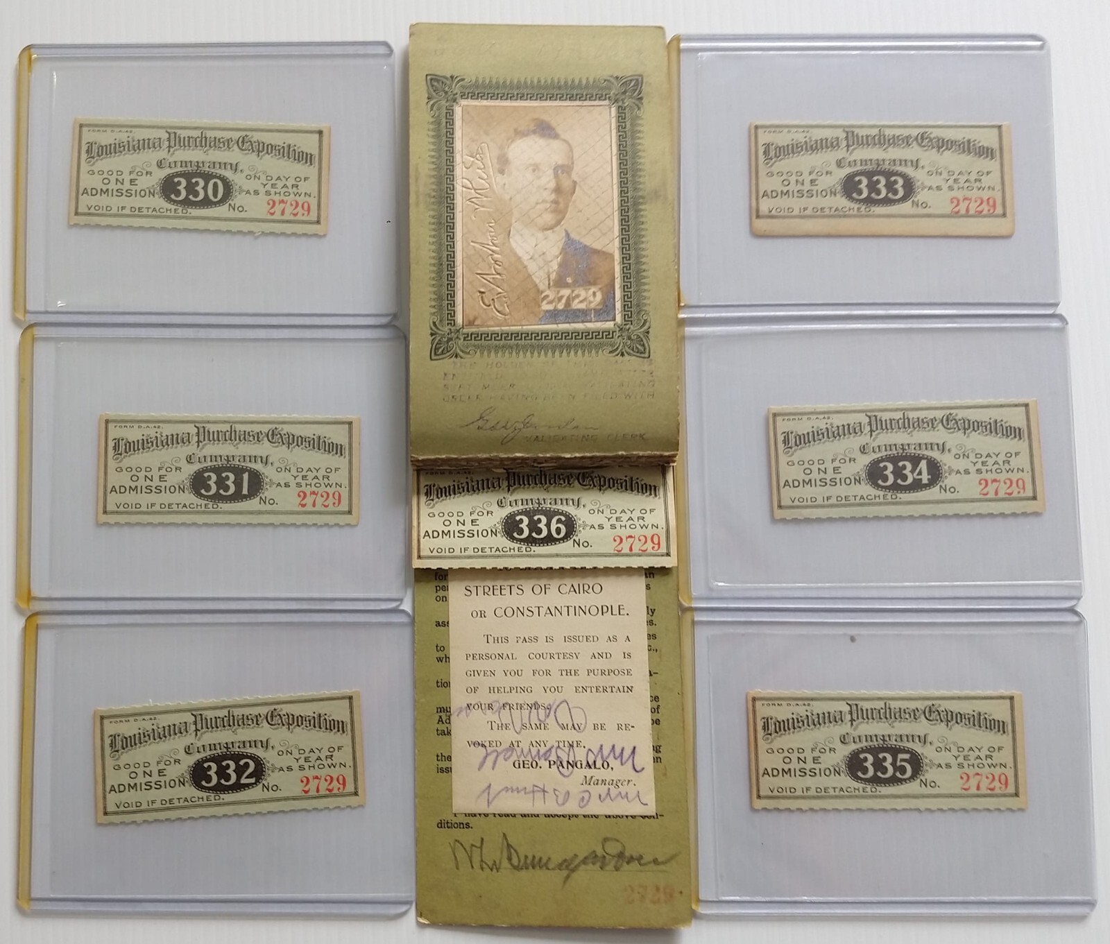 RARE 1904 ST. LOUIS OLYMPICS TICKETS / LOUISIANA EXPOSITION BOOKLET (NO. 2729) RARE 1904 ST. LOUIS OLYMPICS TICKETS / LOUISIANA EXPOSITION BOOKLET (NO. 2729)