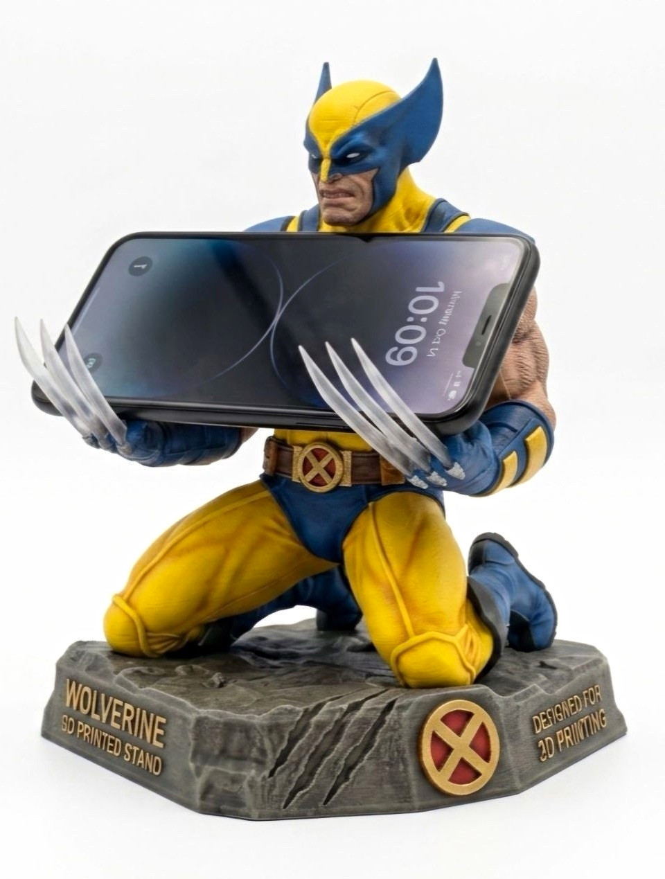 Wolverine 3D Printed Figurine Phone Stand Base 1:10 X-Men Plastic Wolverine 3D Printed Figurine Phone Stand Base 1:10 X-Men Plastic