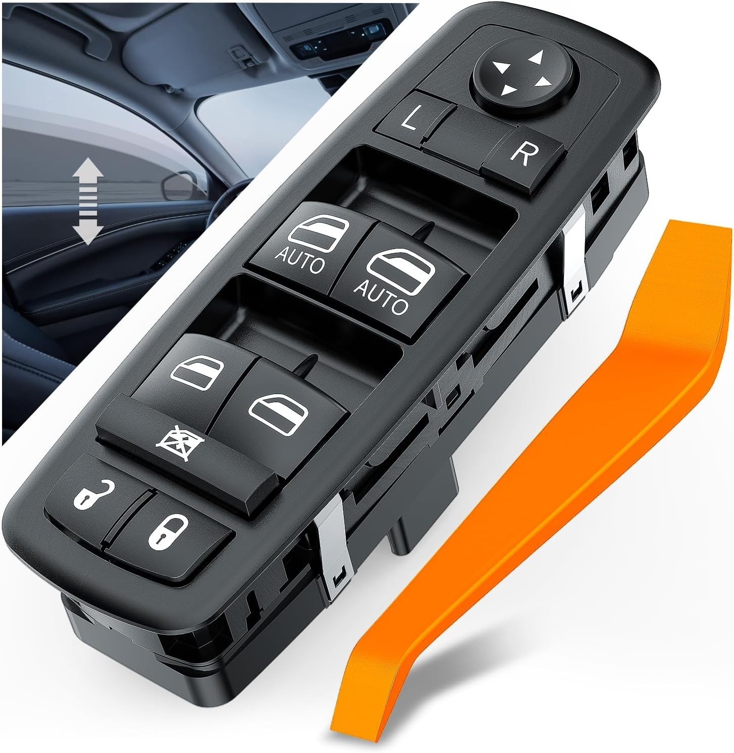 Power Master Window Switch replacement for Dodge Charger 2011-2020 Black