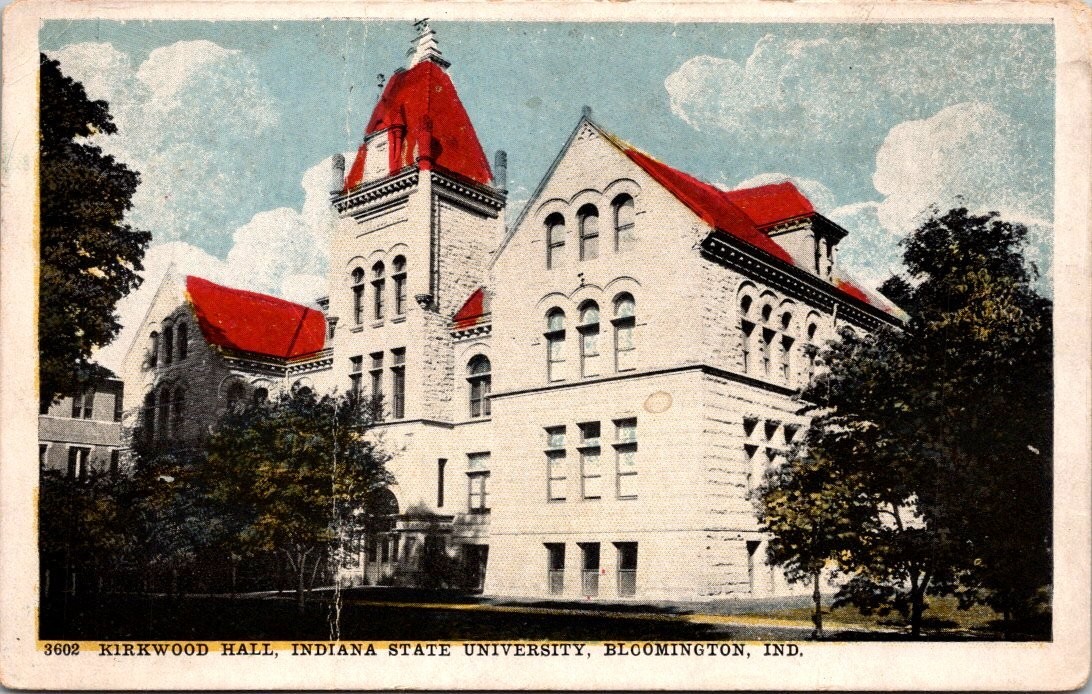 Kirkwood Hall Indiana University Bloomington IN Postcard 1963 Postmarked Kirkwood Hall Indiana University Bloomington IN Postcard 1963 Postmarked