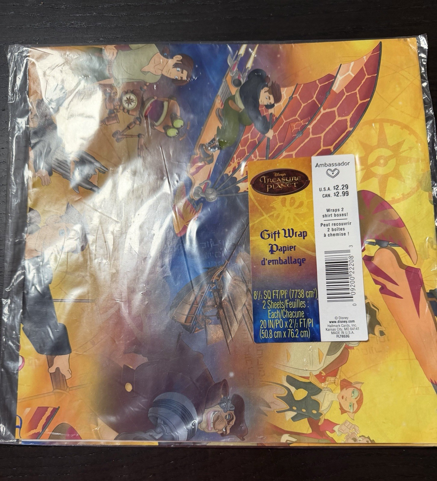 NEW RARE Vintage Disney Treasure Planet Gift Wrap Wrapping Paper NEW RARE Vintage Disney Treasure Planet Gift Wrap Wrapping Paper