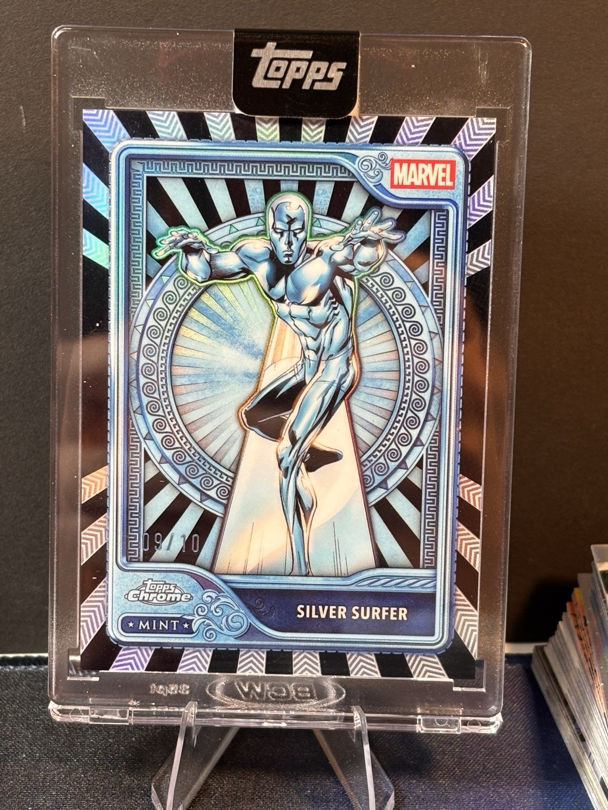 Topps 2026 Topps Mint Marvel Silver Surfer Black Platinum Numbered /10 Encased Topps 2026 Topps Mint Marvel Silver Surfer Black Platinum Numbered /10 Encased