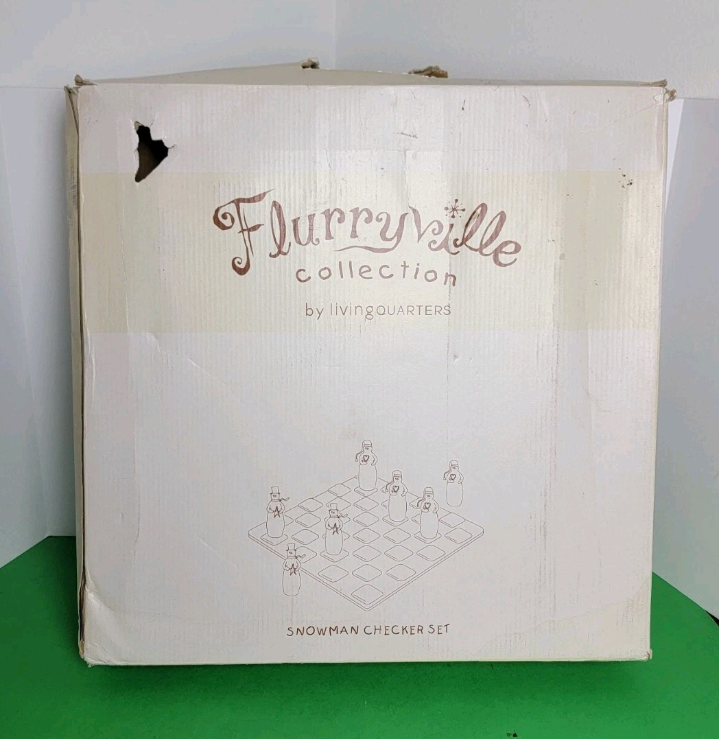 1990 Flurryville Collection Snowman Checker Set - 14 1990 Flurryville Collection Snowman Checker Set - 14