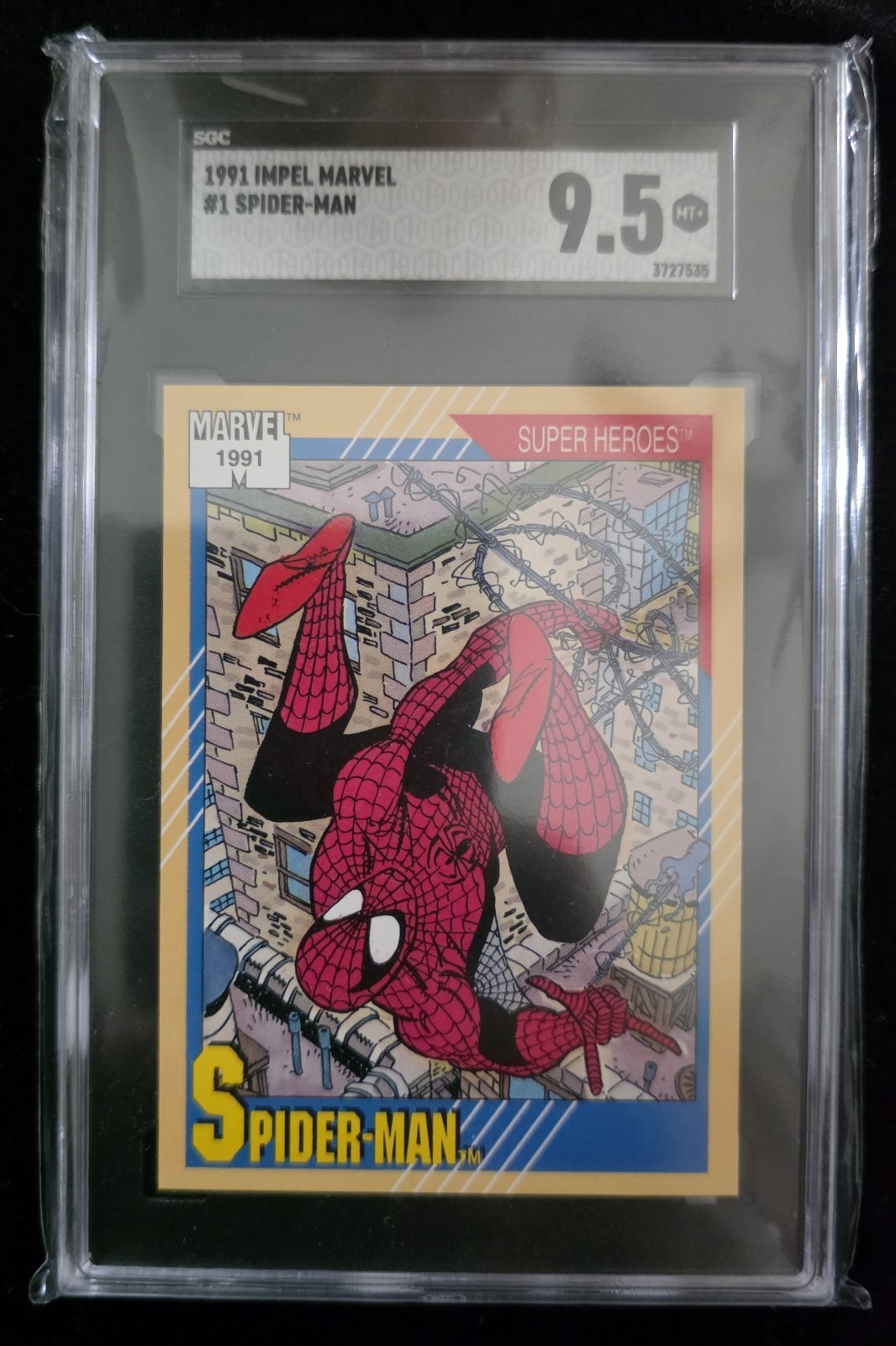 1991 Impel Marvel Universe #1 Spider-Man - 9.5 Mint +π 1991 Impel Marvel Universe #1 Spider-Man - 9.5 Mint +π