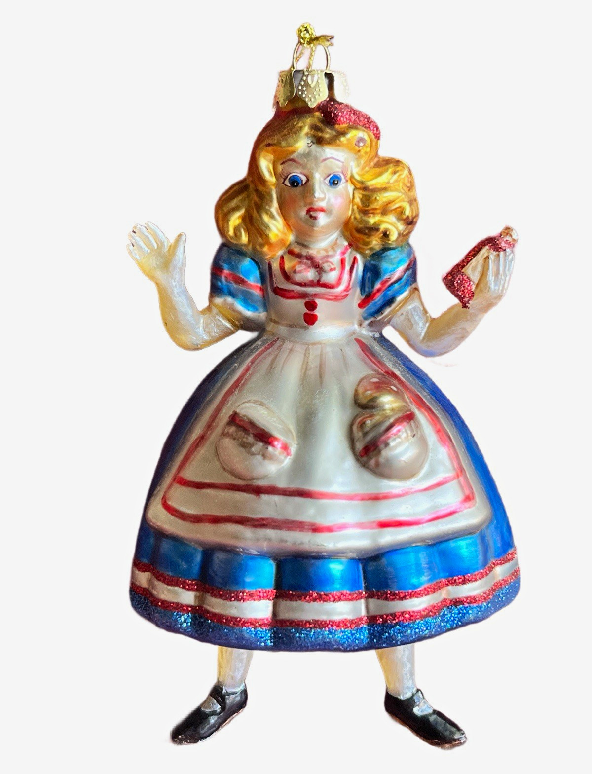 Vintage 2002 Department 56 Alice in Wonderland Glass Christmas Ornament Vintage 2002 Department 56 Alice in Wonderland Glass Christmas Ornament