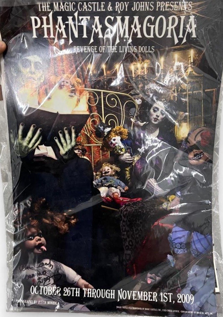 Autographed Magic Castle poster Phantasmagoria: Revenge of the Living Dolls 2009 Autographed Magic Castle poster Phantasmagoria: Revenge of the Living Dolls 2009