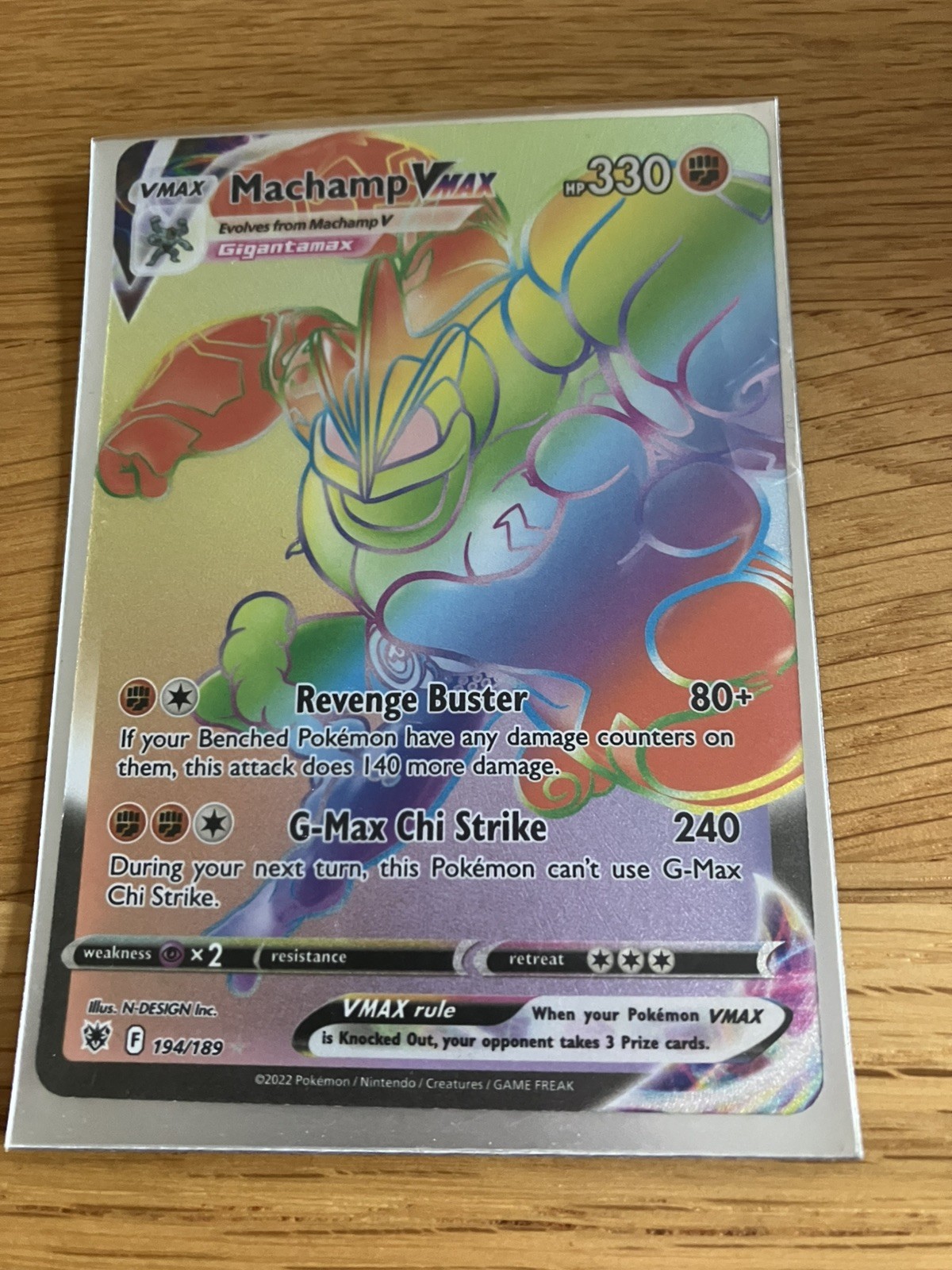 Pokemon - 194/189 - Machamp VMAX (Secret) - Astral Radiance- NM Pokemon - 194/189 - Machamp VMAX (Secret) - Astral Radiance- NM