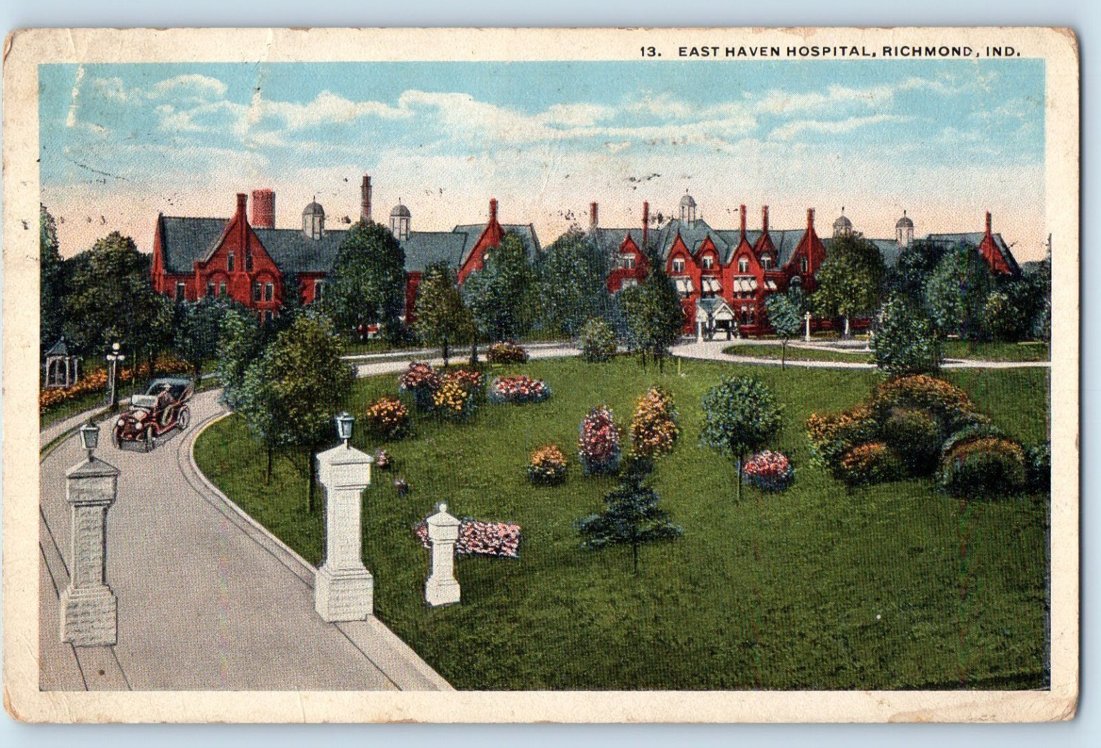 c1918 Richmond Indiana IN Vintage Postcard East Haven Hospital Building Posted c1918 Richmond Indiana IN Vintage Postcard East Haven Hospital Building Posted