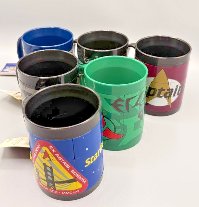 6 Star Trek The Next Generation Slider Puzzle Mugs Lot 1998 Vintage Starfleet 6 Star Trek The Next Generation Slider Puzzle Mugs Lot 1998 Vintage Starfleet