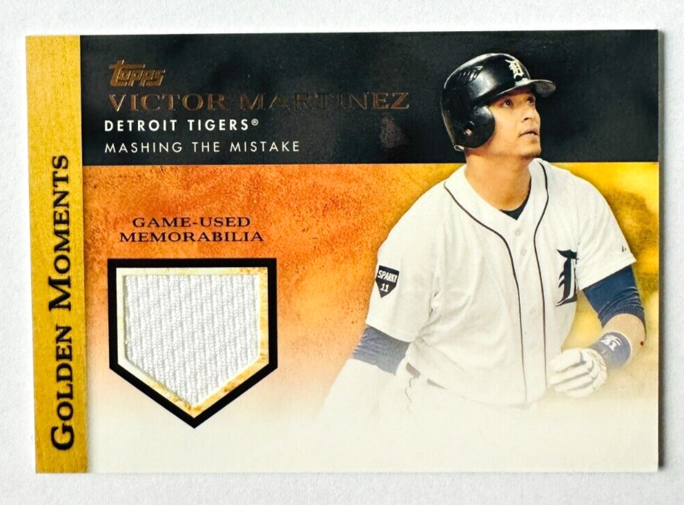2012 Topps Victor Martinez Game Used Jersey Card Golden Moments Tigers Legend