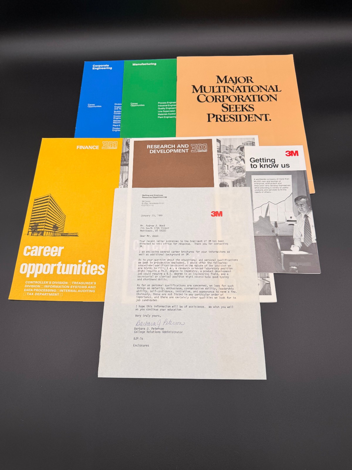Vintage 1980s 3M Career Pamphlets Official Letterhead Engineering Finance Vintage 1980s 3M Career Pamphlets Official Letterhead Engineering Finance