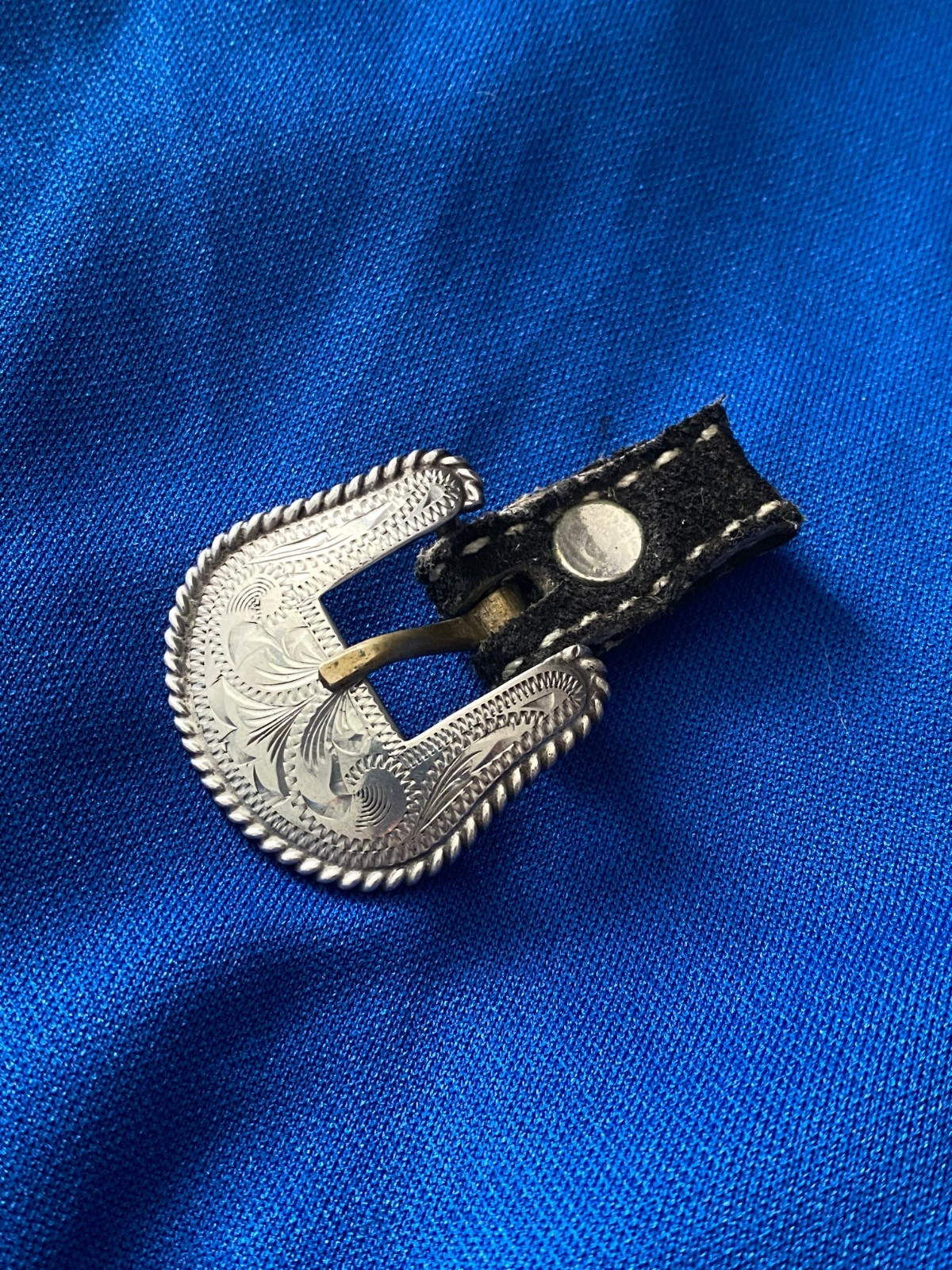 Vintage etched Vogt Sterling Silver western Buckle Vintage etched Vogt Sterling Silver western Buckle