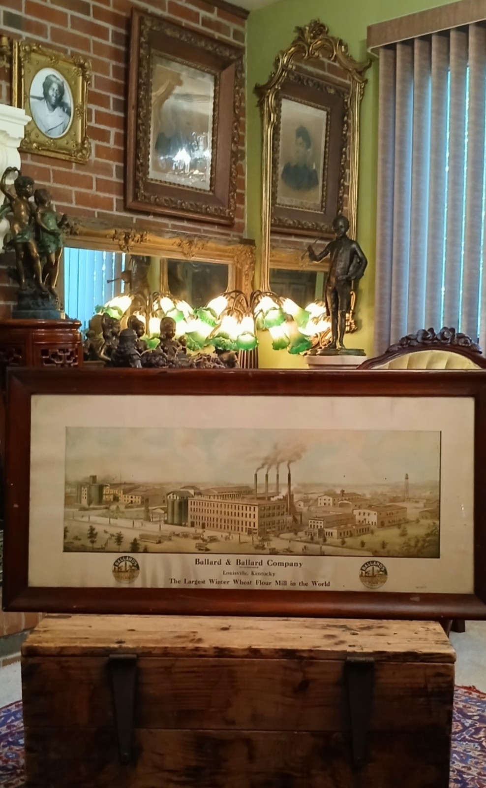 ANTIQUE  LITHOGRAPH OF THE BALLARD AND BALLARD FLOUR COMPANY OF LOUISVILLE...
