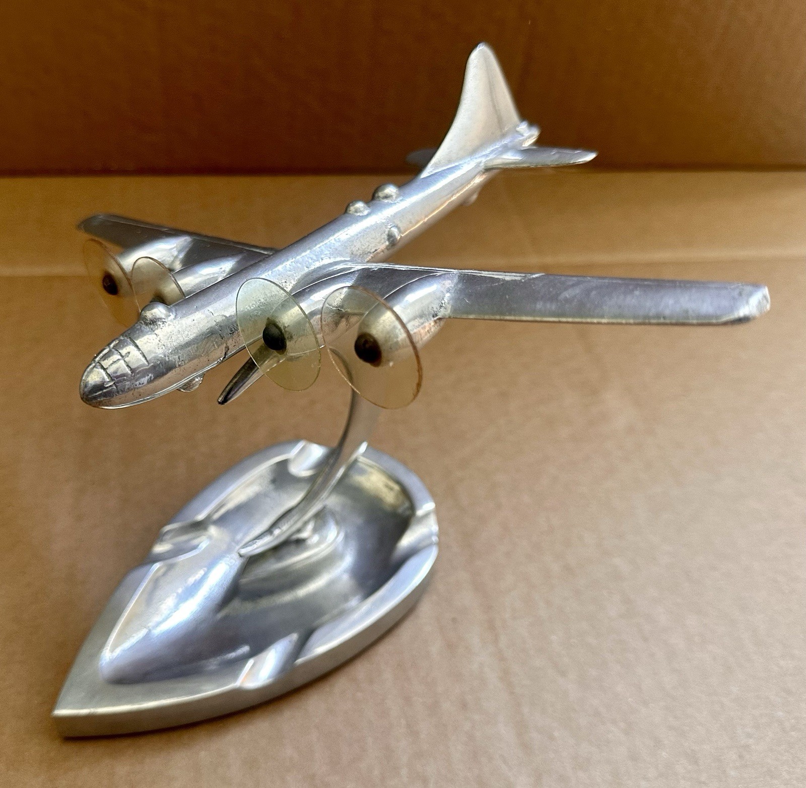 Vintage WWII Boeing B-29 Superfortress Bomber Cast Aluminum Airplane Ashtray