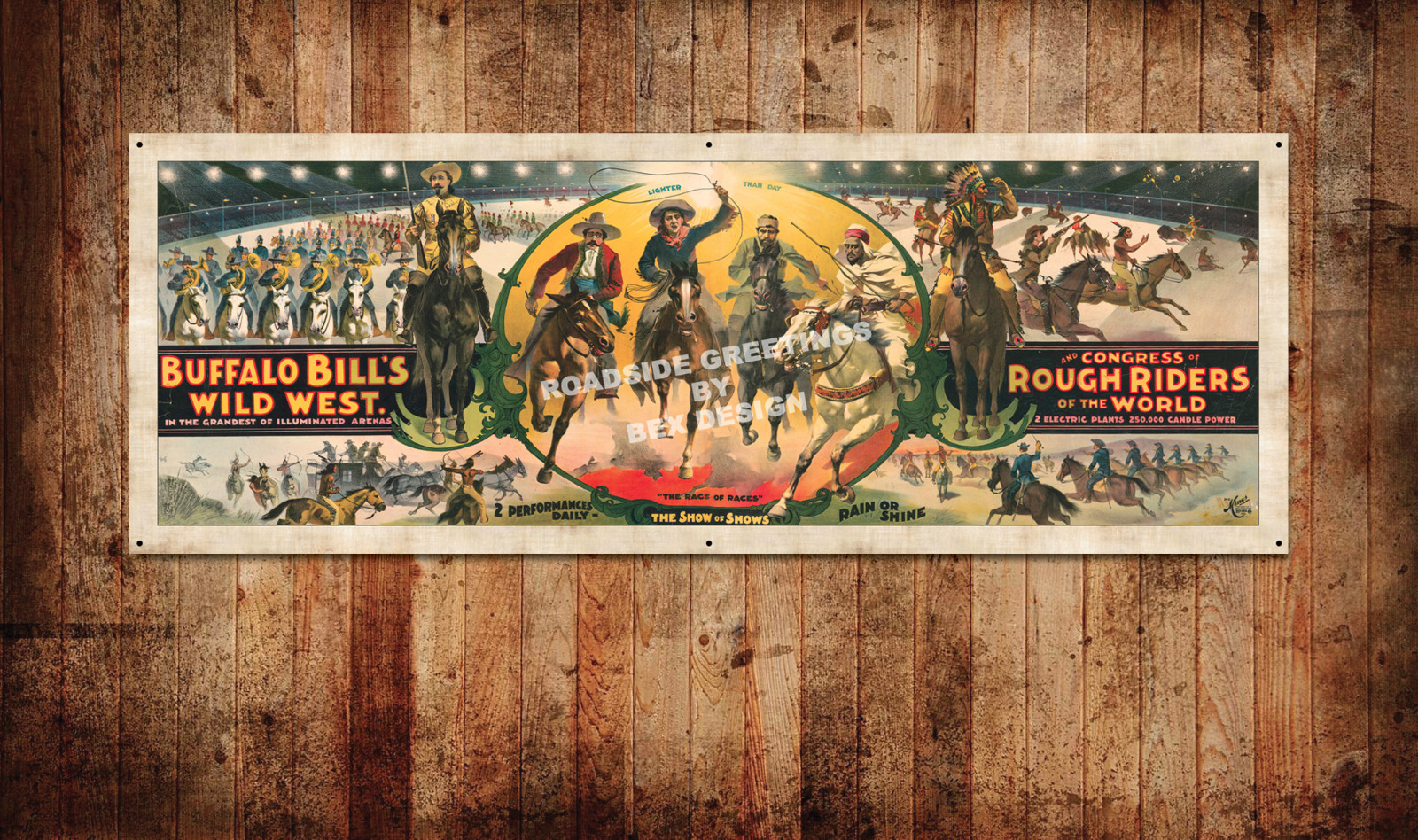 Buffalo Bill's Wild West Show Vintage Style Poster Banner 66 Buffalo Bill's Wild West Show Vintage Style Poster Banner 66
