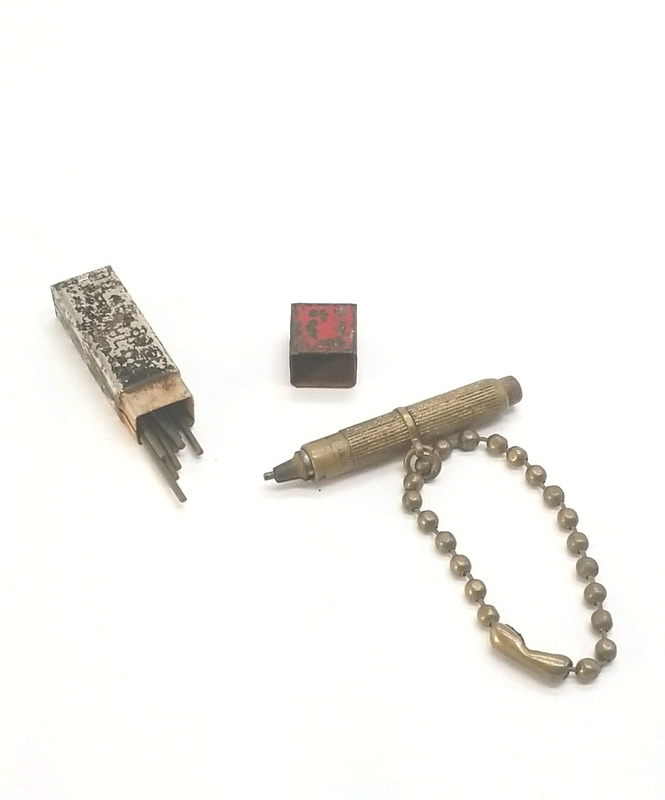 Antique Victorian Brass Mechanical Pencil Pat 1869 Wahl Eversharp  Lead Tin Lot