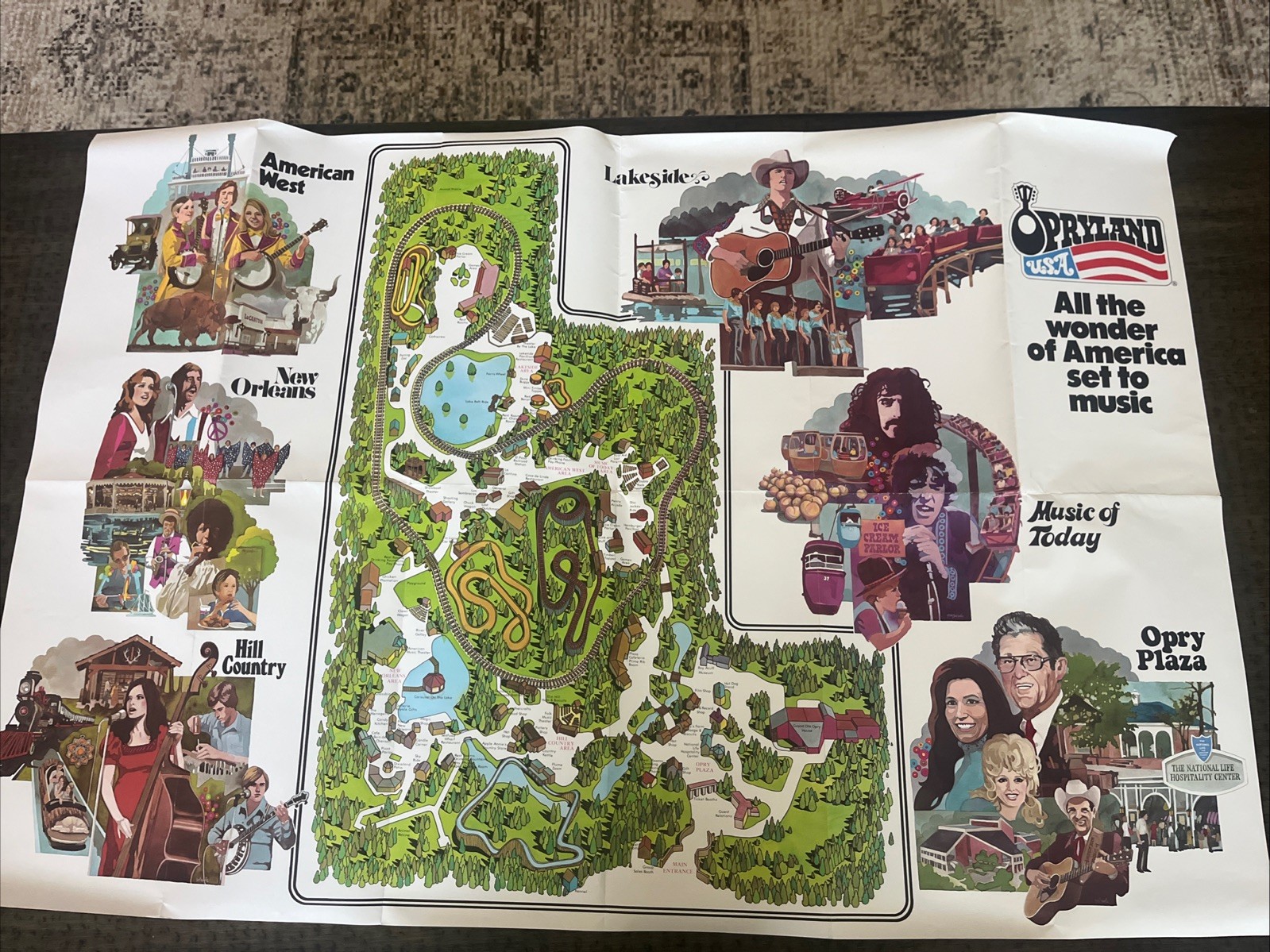 Vintage 1970s Opryland USA Souvenir Map Nashville TN Amusement Park Dolly Parton Vintage 1970s Opryland USA Souvenir Map Nashville TN Amusement Park Dolly Parton