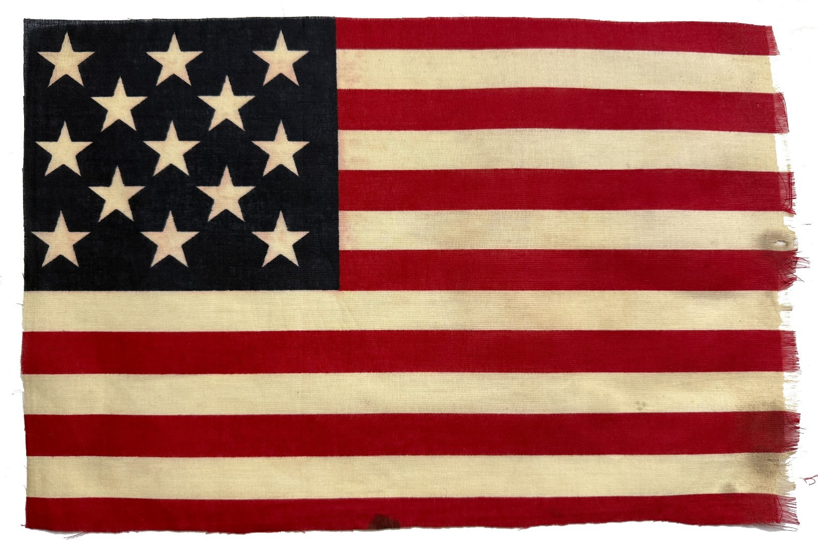 Vintage 13 Star American Parade Flag Folk Art Primitive VTG early old mid 1900s Vintage 13 Star American Parade Flag Folk Art Primitive VTG early old mid 1900s