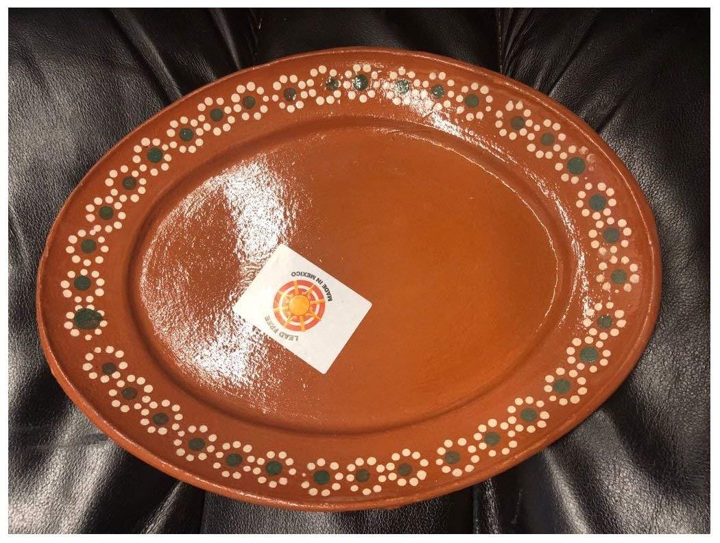 Made in Mexico 11x8 Mexican Grande Dinner or Salad Clay Oval Plates Set Of 4 Made in Mexico 11x8 Mexican Grande Dinner or Salad Clay Oval Plates Set Of 4