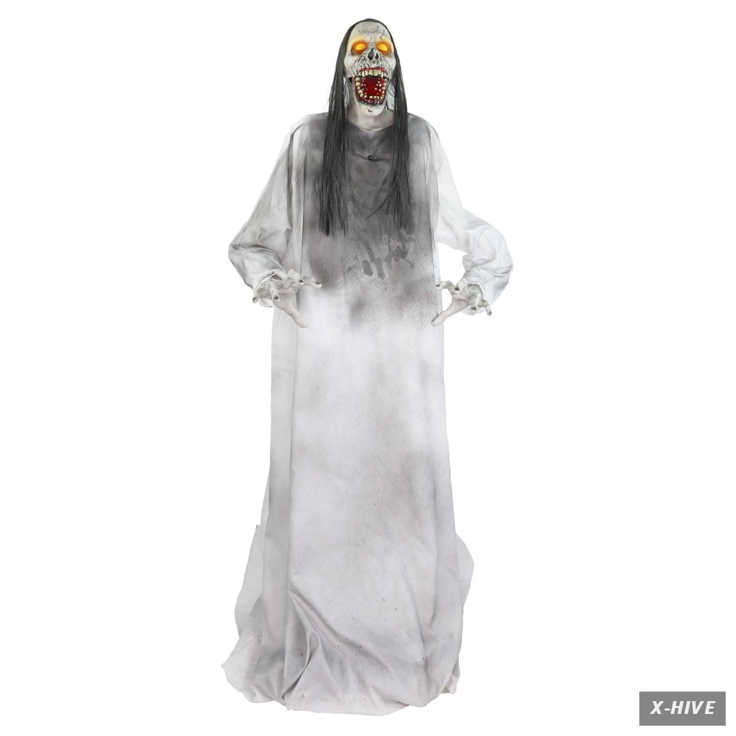 5.9FT Lurching Woman Halloween Animatronic Motion Activated Lights Sound