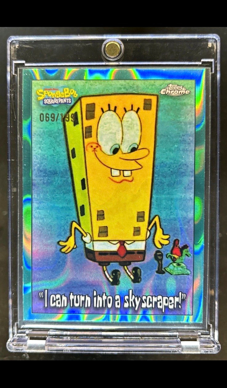 2025 Topps Chrome SpongeBob #175 I Can Turn Into a Skyscraper 069/199 2025 Topps Chrome SpongeBob #175 I Can Turn Into a Skyscraper 069/199