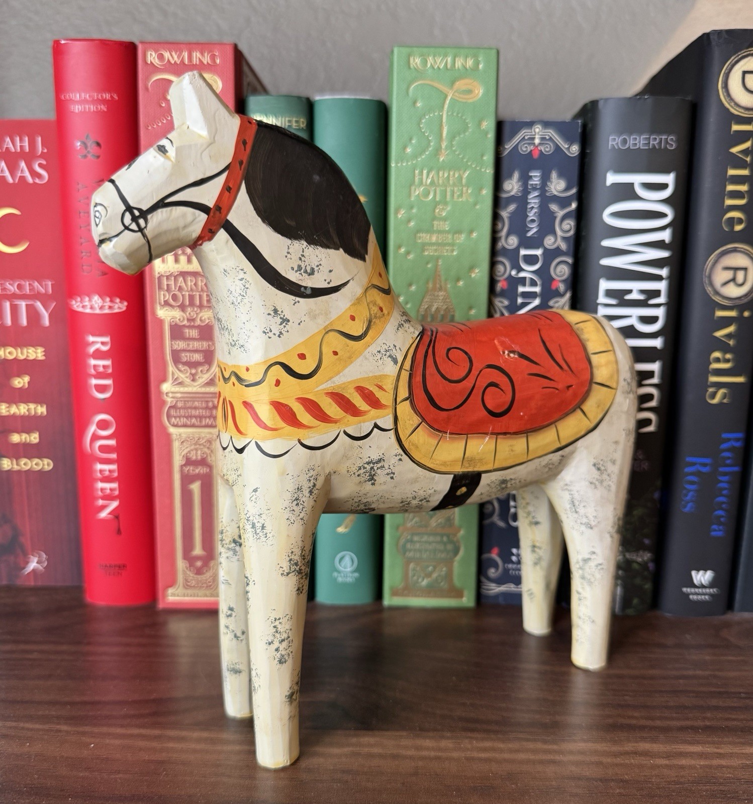 Traditional Vintage Swedish Dala Horse White Large Rare Numbered And Signed Traditional Vintage Swedish Dala Horse White Large Rare Numbered And Signed